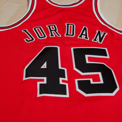 Chicago Bulls Michael Jordan 1994-95 Road 45 Authentic Jersey sale - Red sale - Mens
