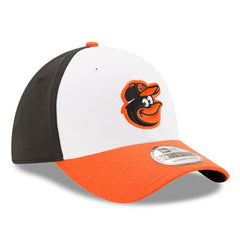Baltimore Orioles MLB Team Classic Logo 39THIRTY Flex Hat White/Orange | New Era