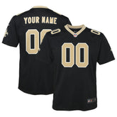 New Orleans Saints Youth Custom Game Jersey - Black