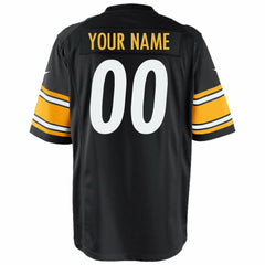 Pittsburgh Steelers Youth Custom Game Jersey - Black