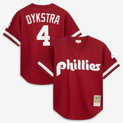 Lenny Dykstra Philadelphia Phillies Authentic Batting Practice Jersey - Scarlet