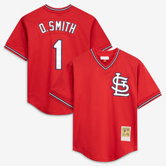 Ozzie Smith St. Louis Cardinals Authentic Batting Practice Jersey - Scarlet