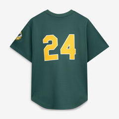 Rickey Henderson Athletics Authentic Batting Practice Jersey - Green