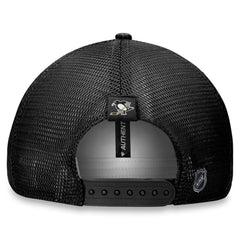 Pittsburgh Penguins Fanatics Women's Authentic Pro Road Trucker Adjustable Hat – Black
