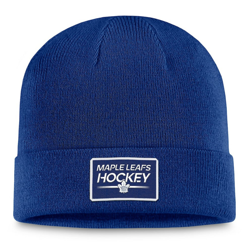 Toronto Maple Leafs Fanatics Authentic Pro Cuffed Knit Hat – Blue