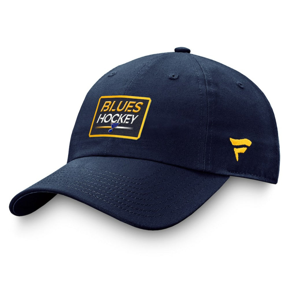 St. Louis Blues Fanatics Authentic Pro Prime Adjustable Hat – Navy