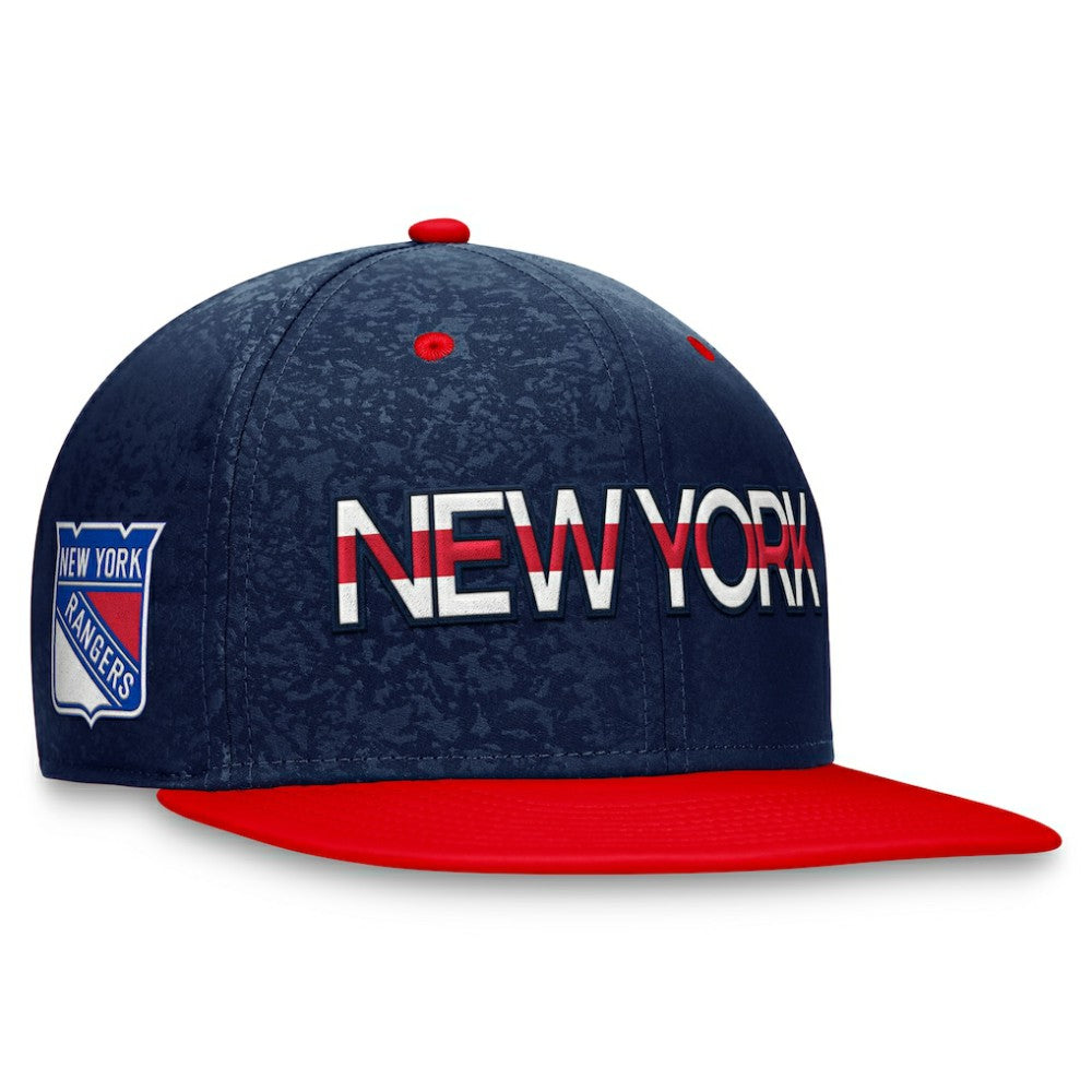 New York Rangers Fanatics Authentic Pro Rink Two-Tone Snapback Hat – Navy/ Red