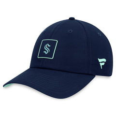 Seattle Kraken Fanatics Authentic Pro Rink Adjustable Hat Deep Sea Blue