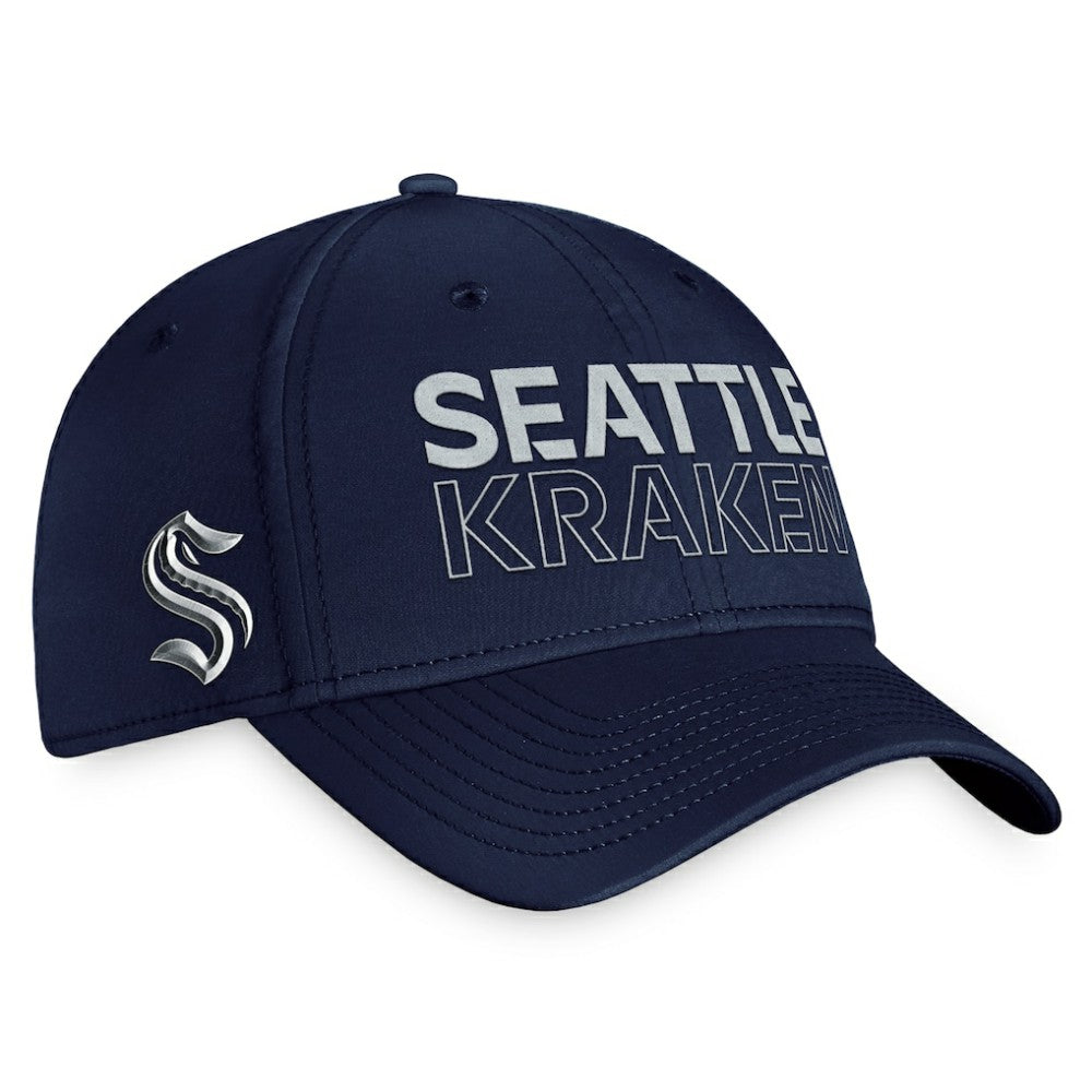 Seattle Kraken Fanatics Authentic Pro Road Flex Hat – Deep Sea Blue