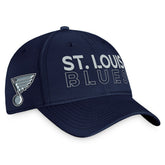 St. Louis Blues Fanatics Authentic Pro Road Flex Hat – Navy