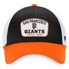 San Francisco Giants Two-Tone Patch Trucker Adjustable Hat Black/Orange