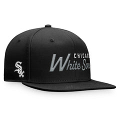 Chicago White Sox Script Snapback Hat Black