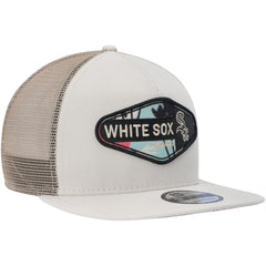 Chicago White Sox Retro Beachin' Patch A-Frame Trucker 9FIFTY Snapback Hat Natural | New Era