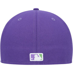Cincinnati Reds Lime Side Patch 59FIFTY Fitted Hat Purple | New Era