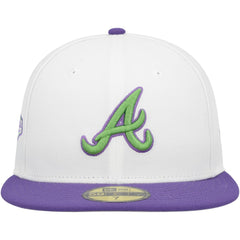 Atlanta Braves Side Patch 59FIFTY Fitted Hat White | New Era