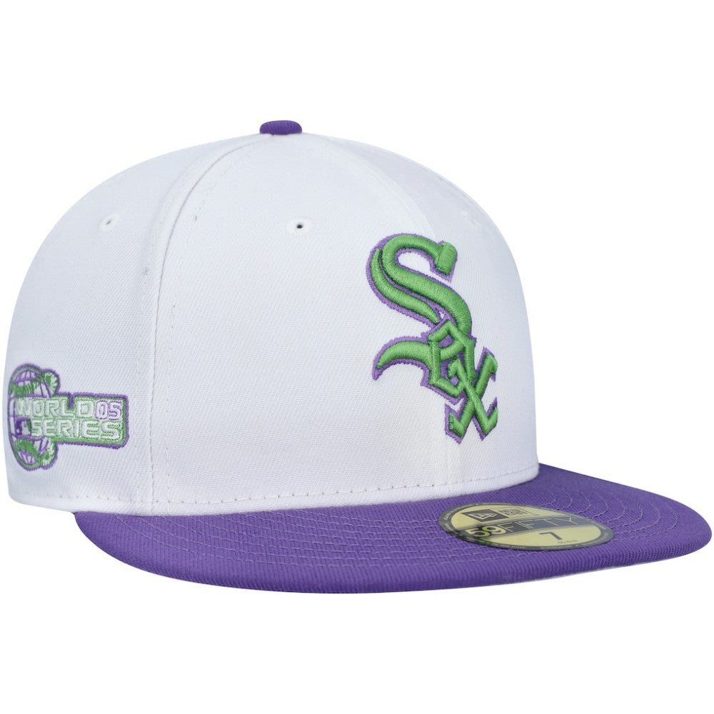 Chicago White Sox Side Patch 59FIFTY Fitted Hat White | New Era