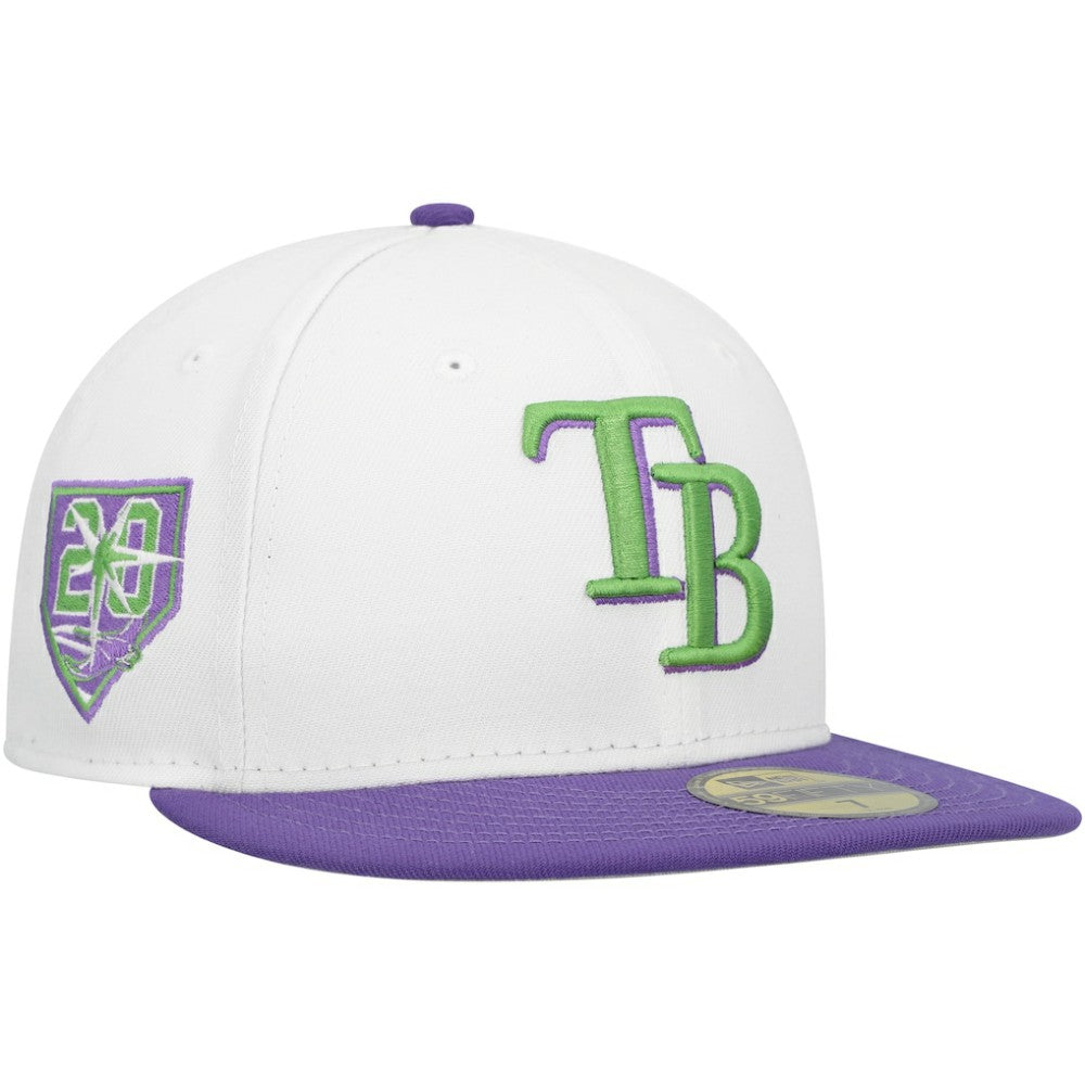 Tampa Bay Rays Side Patch 59FIFTY Fitted Hat White | New Era