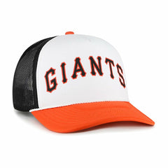 San Francisco Giants Foam Front Script Trucker Snapback Hat White | 47 brand