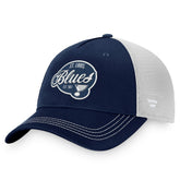 St. Louis Blues Fanatics Women's Fundamental Trucker Adjustable Hat Navy/White