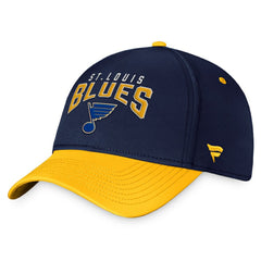 St. Louis Blues Fanatics Fundamental 2-Tone Flex Hat Navy/Gold
