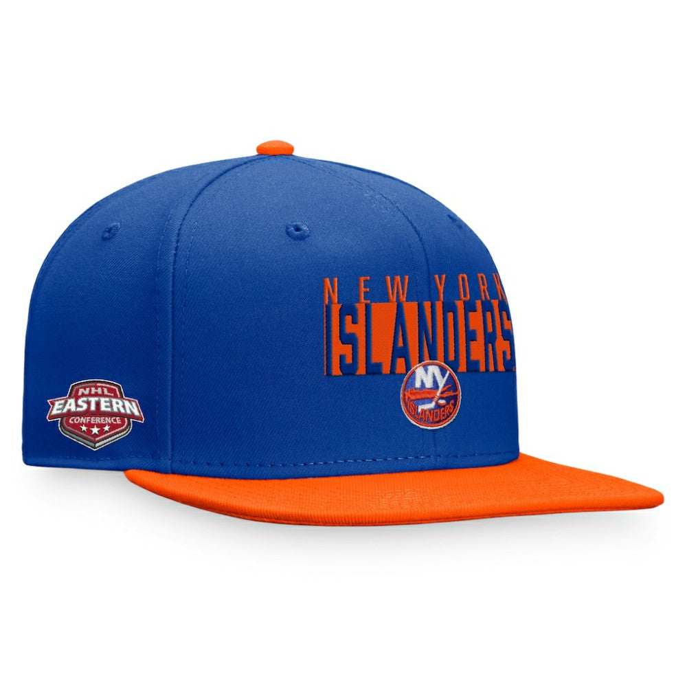New York Islanders Fanatics Fundamental Colorblocked Snapback Hat Royal/Orange
