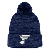 St. Louis Blues Fanatics Fundamental Cuffed Knit Hat with Pom Navy