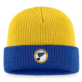 St. Louis Blues Fanatics Heritage Vintage Cuffed Knit Hat Gold/Blue