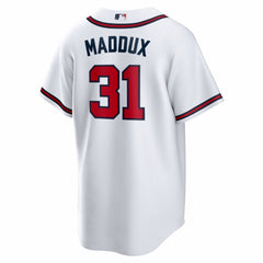 Greg Maddux Atlanta Braves Home Retired Player Replica Jersey - White