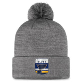 St. Louis Blues Fanatics Authentic Pro Home Ice Cuffed Knit Hat with Pom Gray