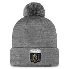 Vegas Golden Knights Fanatics Authentic Pro Home Ice Cuffed Knit Hat with Pom Gray