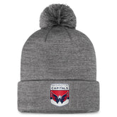 Washington Capitals Fanatics Authentic Pro Home Ice Cuffed Knit Hat with Pom Gray