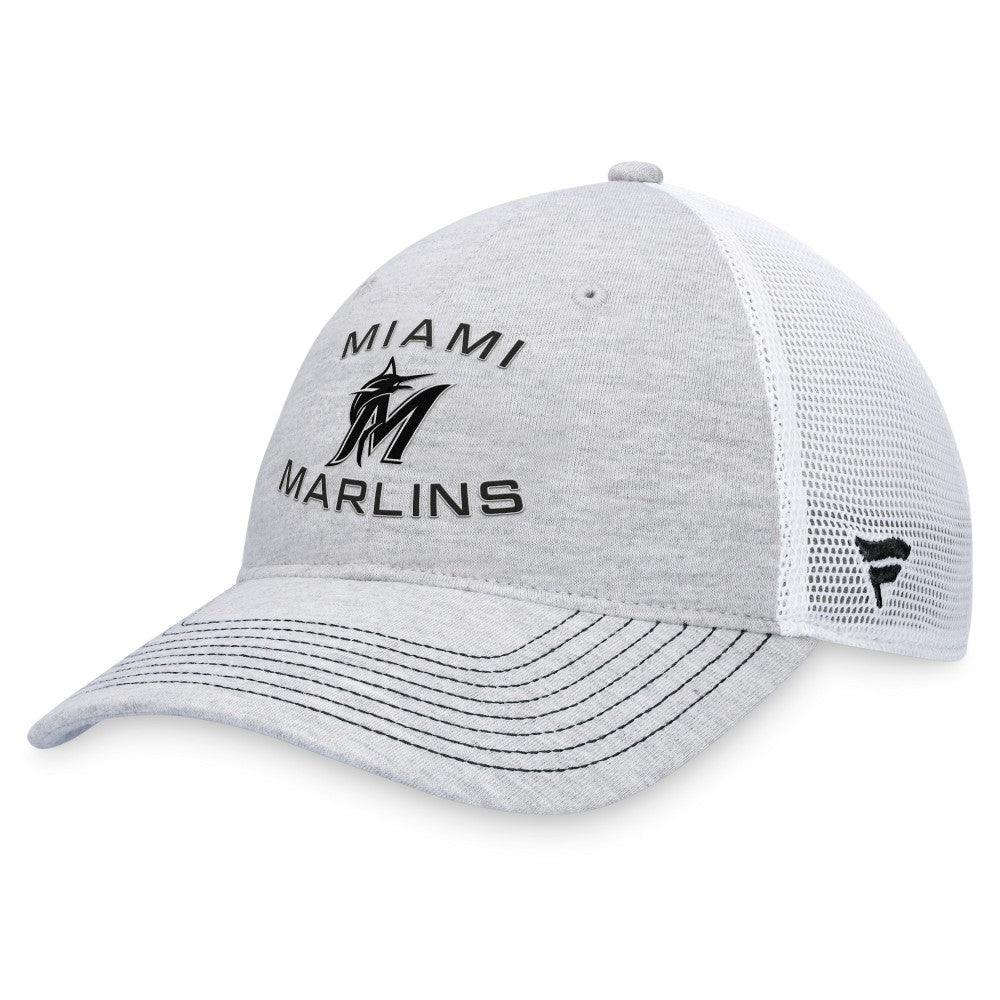 Miami Marlins Trucker Adjustable Hat Gray