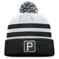 Pittsburgh Pirates Cuffed Knit Hat with Pom Gray