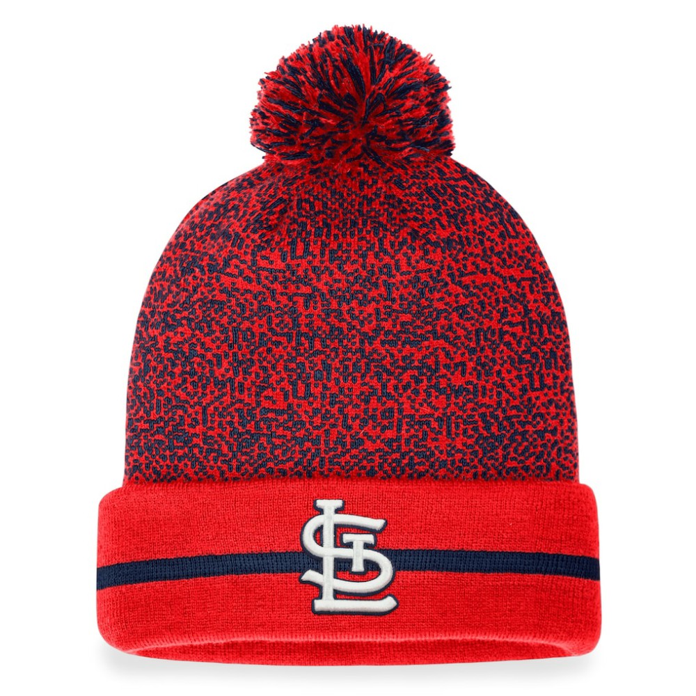 St. Louis Cardinals Space-Dye Cuffed Knit Hat with Pom Red/Navy