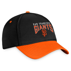 San Francisco Giants Stacked Logo Flex Hat Black/Orange