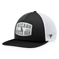 Chicago White Sox Foam Front Patch Trucker Snapback Hat Black