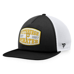 Pittsburgh Pirates Foam Front Patch Trucker Snapback Hat Black