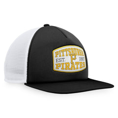 Pittsburgh Pirates Foam Front Patch Trucker Snapback Hat Black