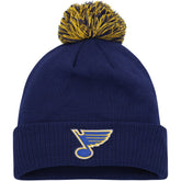 St. Louis Blues adidas COLD.RDY Cuffed Knit Hat with Pom Blue