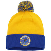 St. Louis Blues adidas Women's Laurel Cuffed Knit Hat with Pom Gold