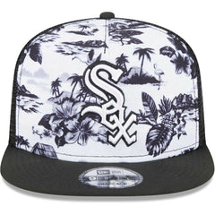 Chicago White Sox Vacay 2.0 A-Frame Trucker 9FIFTY Snapback Hat White/Black | New Era