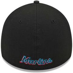 Miami Marlins Logo 39THIRTY Flex Hat Black | New Era