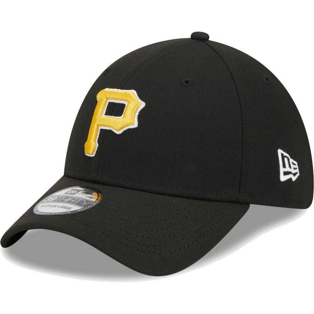 Pittsburgh Pirates Logo 39THIRTY Flex Hat Black | New Era