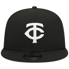Minnesota Twins Trucker 9FIFTY Snapback Hat Black | New Era