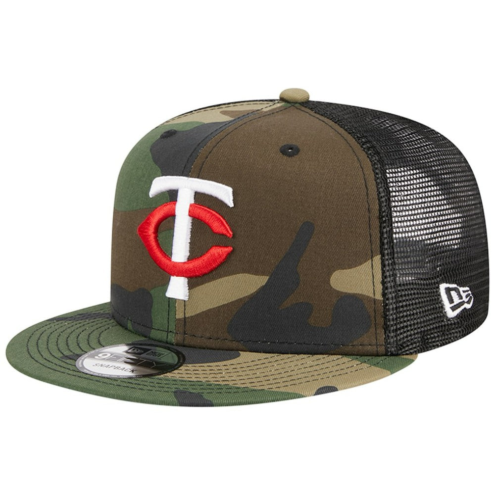 Minnesota Twins Woodland Camo Trucker 9FIFTY Snapback Hat Camo | New Era
