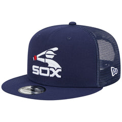 Chicago White Sox Cooperstown Collection Team Color Trucker 9FIFTY Snapback Hat Navy | New Era