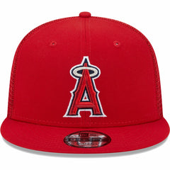 Los Angeles Angels Team Color Trucker 9FIFTY Snapback Hat Red | New Era