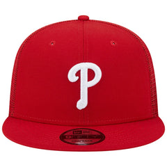 Philadelphia Phillies Team Color Trucker 9FIFTY Snapback Hat Red | New Era