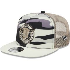 San Francisco Giants Chrome Camo A-Frame 9FIFTY Trucker Snapback Hat White | New Era