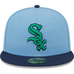 Chicago White Sox Green Undervisor 59FIFTY Fitted Hat Light Blue/Navy | New Era